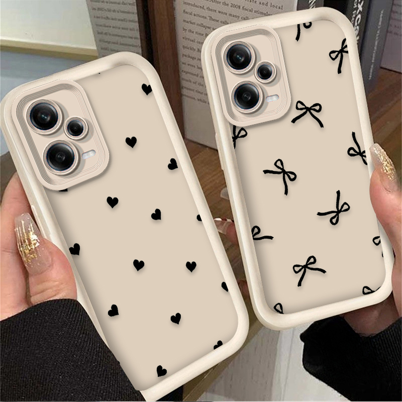블랙 러브 하트 보우노트 폰 케이스 (샤오미 레드미 노 - Phone Cases Xiaomi 14 리뷰 및 가격