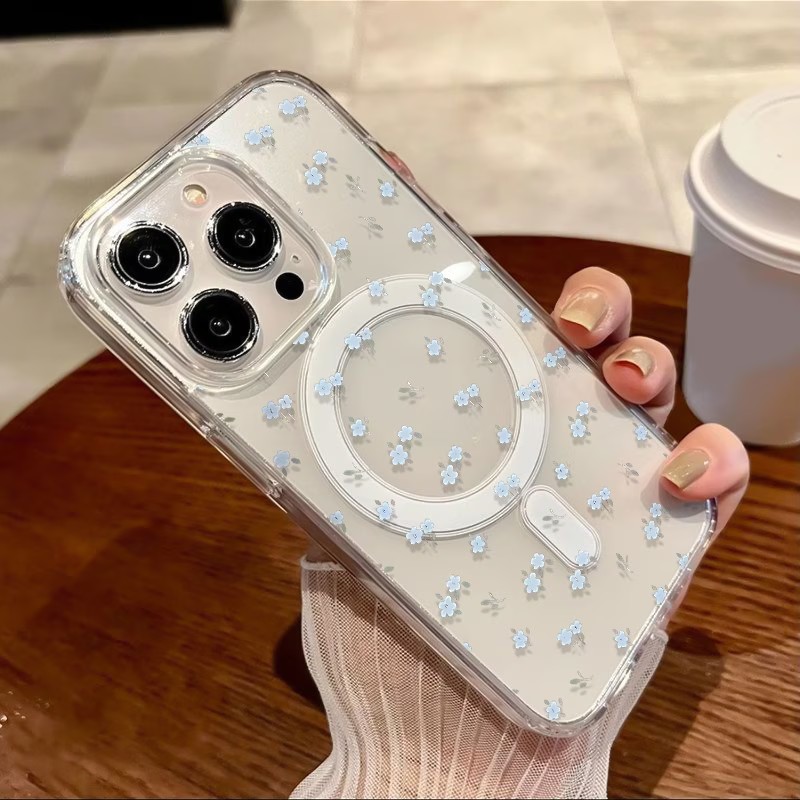 MagSafe 호환 투명 마그네틱 폰 케이스, 작은 꽃 - Phone Cases With Magsafe 리뷰 및 가격