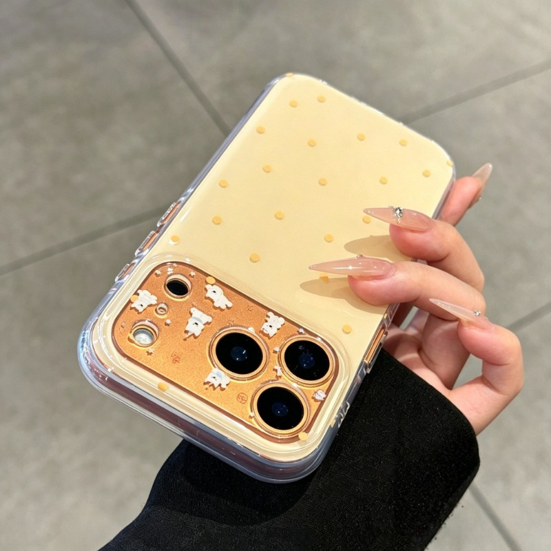 패션 귀여운 노란색 물방울 무늬 보호 폰 케이스 아이폰 - Phone Cases Yellow 리뷰 및 가격