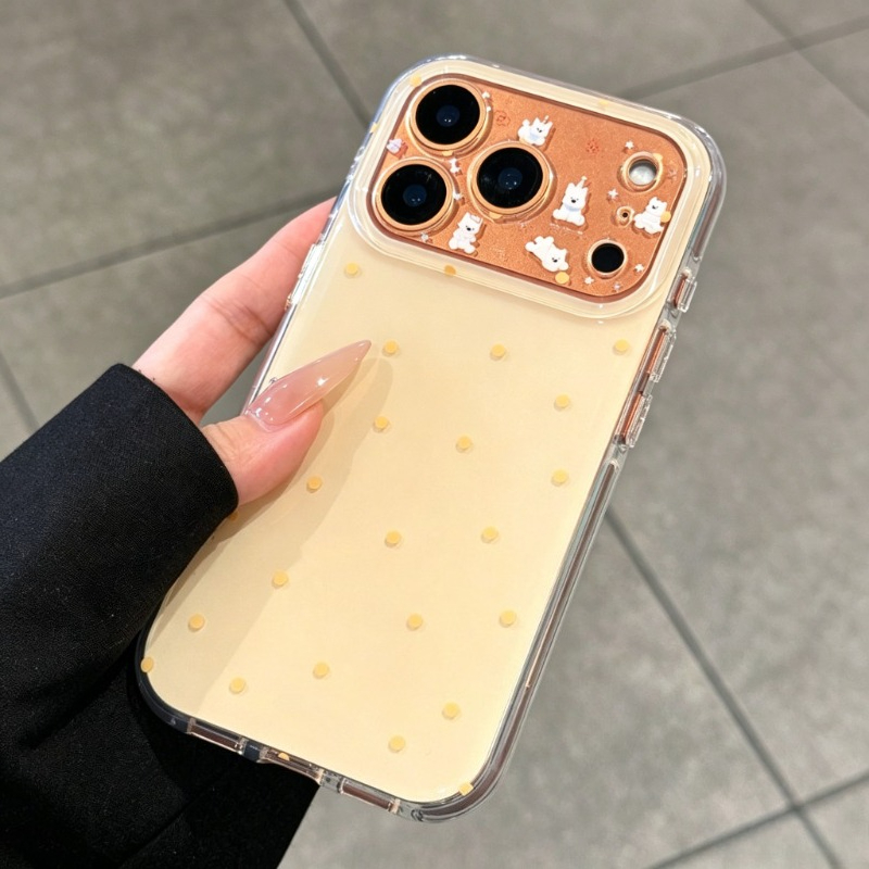 패션 귀여운 노란색 물방울 무늬 보호 폰 케이스 아이폰 - Phone Cases Yellow 리뷰 및 가격
