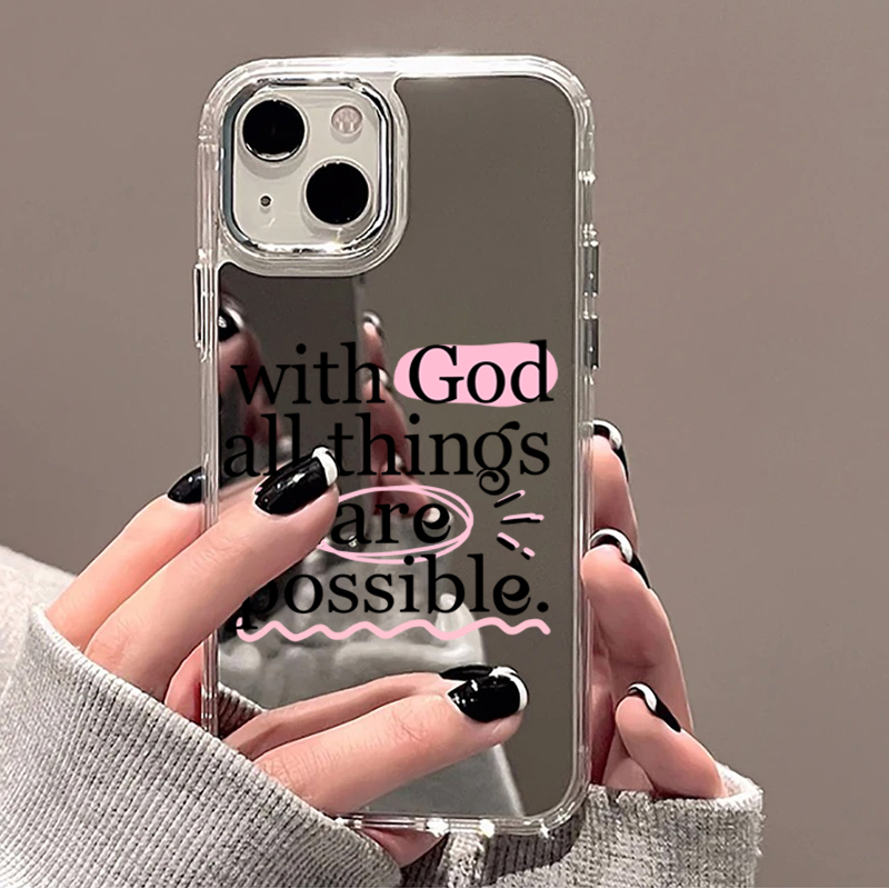 트렌디한 명언 & 컬러풀한 글자 거울 폰 케이스 (아이 - Phone Cases Quotes 리뷰 및 가격