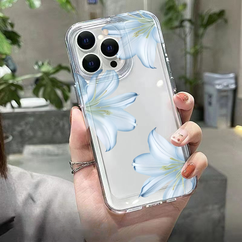 세련된 화이트 백합꽃 디자인 아이폰 17 16 15 P - Phone Cases Protective 리뷰 및 가격