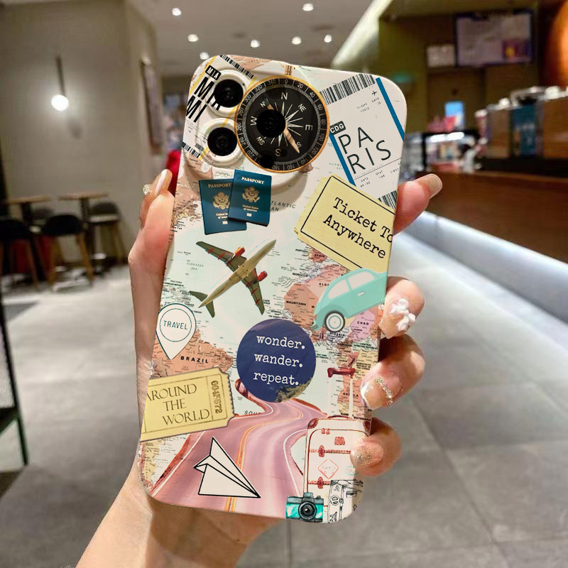 여행 요소 패턴 눈 디자인 폰 케이스 (아이폰 17,  - Phone Cases Vogue 리뷰 및 가격