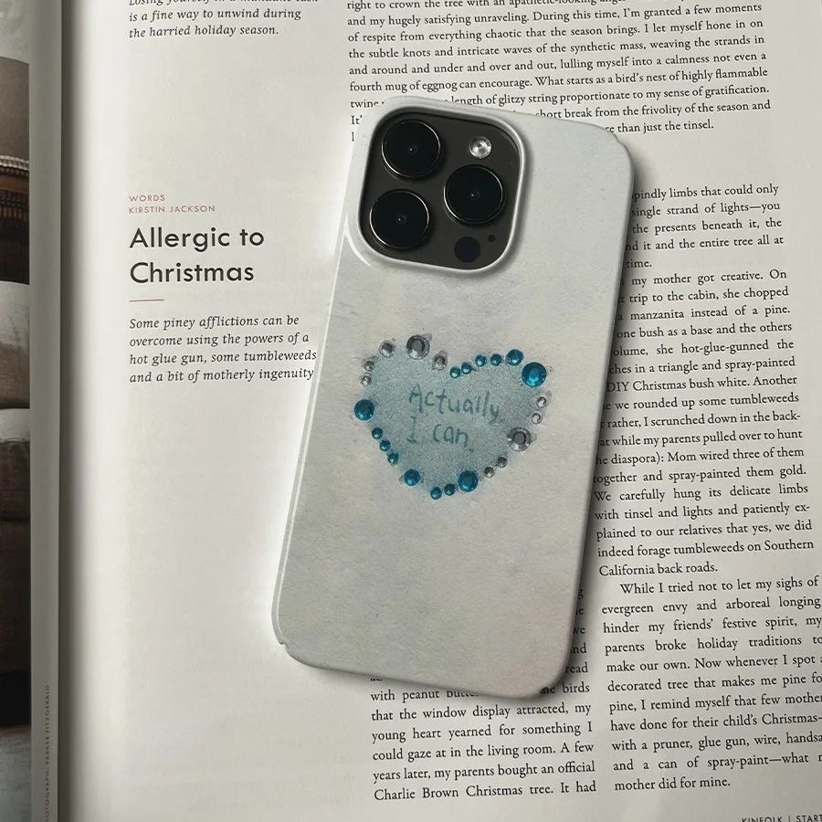 반짝이는 하트 디자인과 'Actually I Can'  - Phone Cases You Can Design 리뷰 및 가격