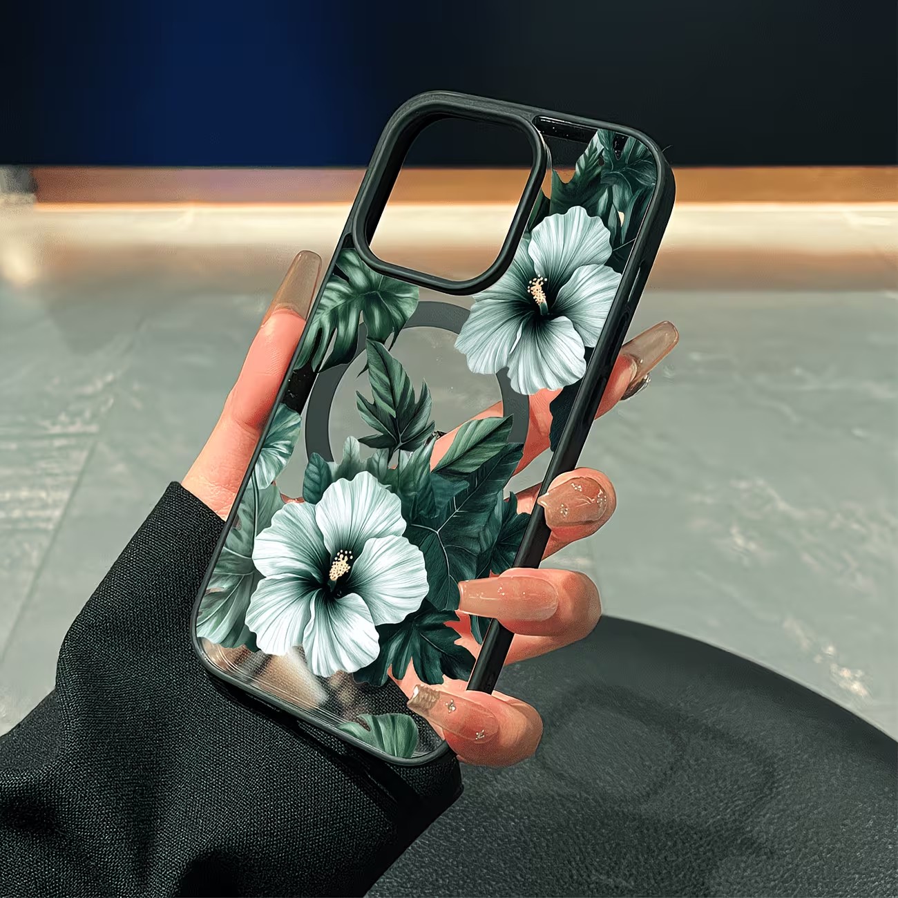 그린 플로럴 프린트 폰 케이스 (아이폰 17, 16,  - Phone Cases Protective 리뷰 및 가격