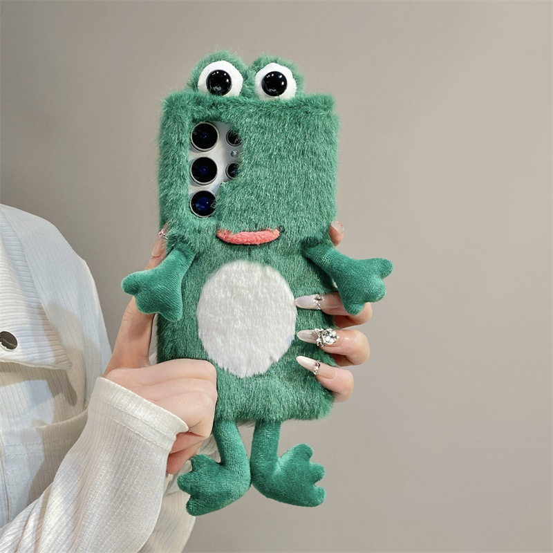 봉제 개구리 폰 케이스, 귀여운 녹색 동물 3D 부드러 - Phone Cases Protective 리뷰 및 가격