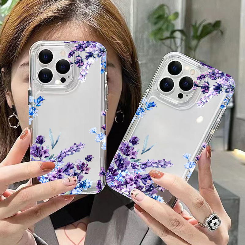 보라색 꽃무늬 소프트 TPU 폰 케이스 (아이폰 17, - Phone Cases Protective 리뷰 및 가격