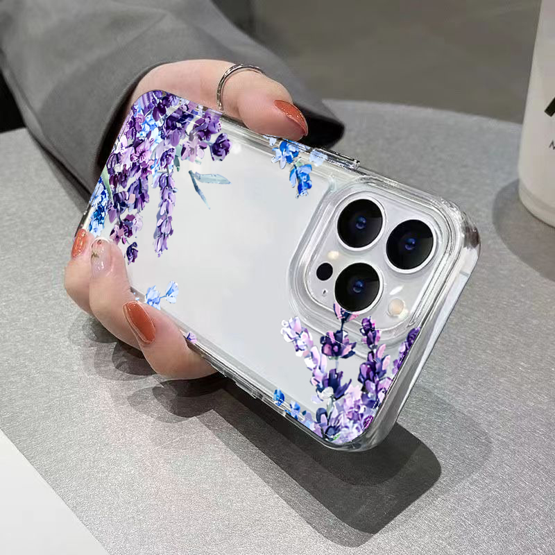 보라색 꽃무늬 소프트 TPU 폰 케이스 (아이폰 17, - Phone Cases Protective 리뷰 및 가격