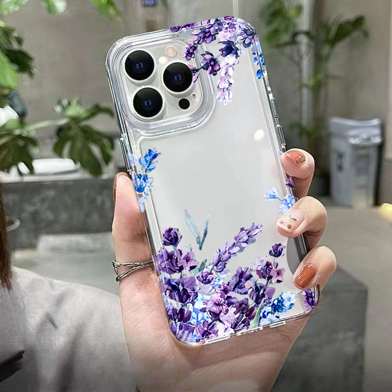 보라색 꽃무늬 소프트 TPU 폰 케이스 (아이폰 17, - Phone Cases Protective 리뷰 및 가격